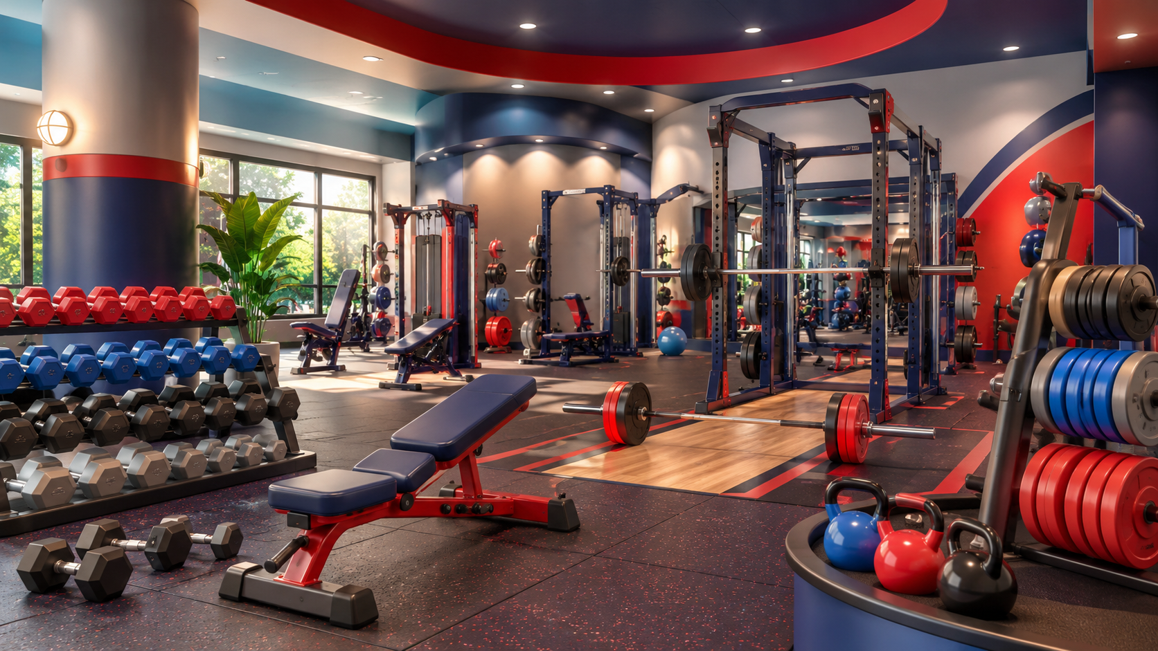 Strength zone with free weights